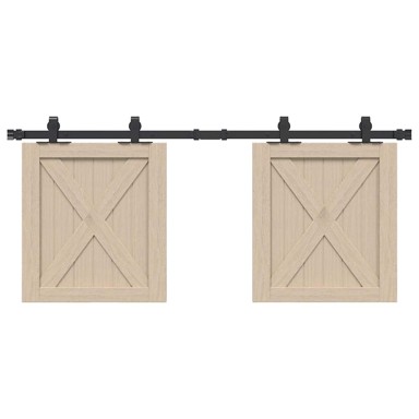 Komplet kliznih vrata ormarića 122 cm ugljični čelik