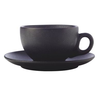 MAXWELL & WILLIAMS Crna keramička šalica za cappuccino 250 ml Caviar