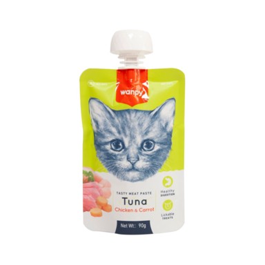 WANPY Cat Tasty Meat Paste - tuna, piletina i mrkva 90 g
