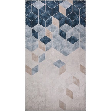 VITAUS Tamnoplavo-krem perivi tepih 180x120 cm