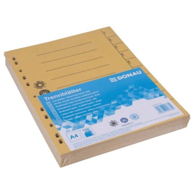 DONAU Pregrada kartonska A4 250 g pk100 8610001-11, žuta