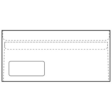 FORNAX Kuverte ABT-PL latex 75 g 230x110 mm s prozorom 25 kom bijele