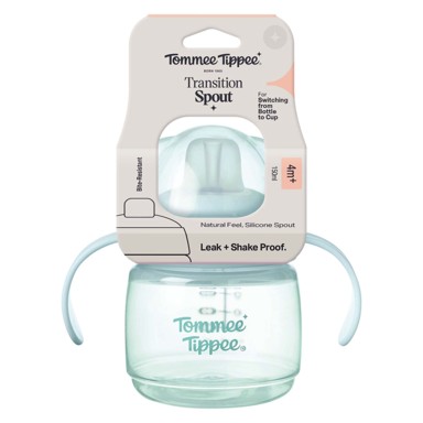 TOMMEE TIPPEE Prijelazna čašica s usnikom i ručkama 150 ml, mint zelena  