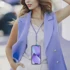 SWING Privjesak za telefon podesive duljine / duljina kabela 165 cm (max 82,5 cm u omči) bijelo ljubičasti
