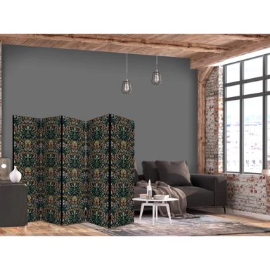 Paravan Retro vintage uzorak, razveden i bogat uzorak u viktorijanskom stilu, 225x172 cm, jednostrani