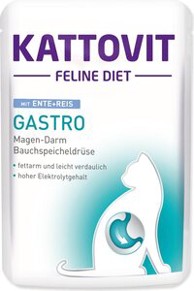 KATTOVIT Hrana za mačke Gastro, 85 g, pačetina i riža
