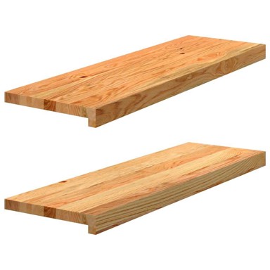 Prozorske klupice, 2 kom, 80 x 30 x 2 cm, svijetlosmeđa