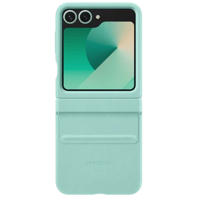 SAMSUNG Maskica za Galaxy Z Flip 6, PU kožna, zelena