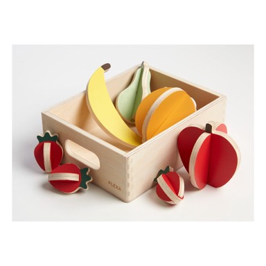 FLEXA Drveni dječji set za igru Play Shop Fruits