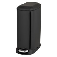 WENKO Mat crna željezna kanta za smeće s pedalom 20 l Design 