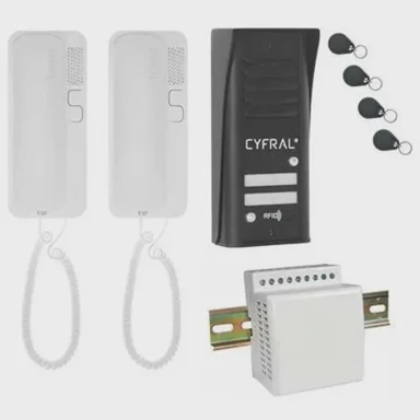 ORNO Interkom Cyfral Cosmo 2-Tenant, crni