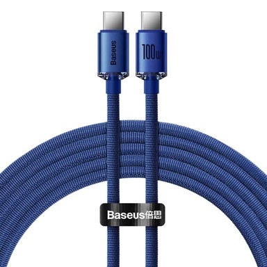 BASEUS USB kabel C na USB kabel C, 100 W, 1,2 m, plavi