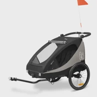 HAUCK Prikolica za bicikl 2u1, crna