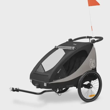 HAUCK Prikolica za bicikl 2u1, crna