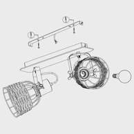 Reflektor, Anwick 1, 43325, E27, 2x, crna/ratan