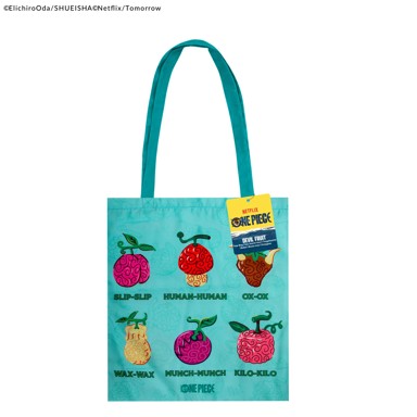 CINEREPLICAS Tote bag One Piece Devil Fruit, tirkizna