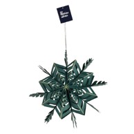 Božićni ukras pahulja od papira 30 cm zelena