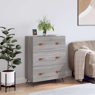 Komoda od konstruiranog drva, 69,5 x 34 x 90 cm, sivi hrast