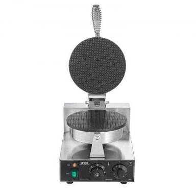 VEVOR Aparat za sladoled u obliku korneta, 1230 W, 25 × 46,5 × 27 cm, srebrni