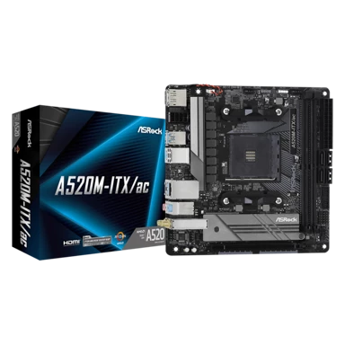 ASROCK Matična ploča A520M-ITX/ac, AMD A520, Mini-ITX, s. AM4, WiFi