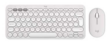 LOGITECH Tipkovnica + miš Pebble 2 Combo, bijela, bežična