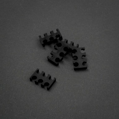 KING MOD SERVICE Organizator kablova 6-slot 3mm, mali, crni, set od 5, ZUUV-174