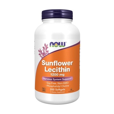 NOW Suncokretov lecitin, 1200 mg, 200 mekih kapsula