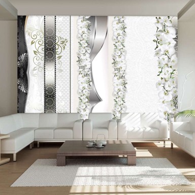 Foto tapeta Parade of orchids in shades of gray 400x280