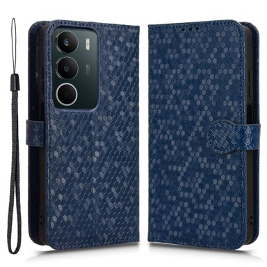 Novčanik s romboidnim preklopnim uzorkom za Realme C71, plava