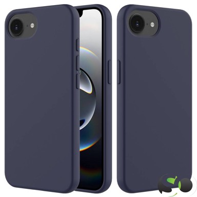 HQ Premium Quality Maskica za iPhone 16e, protuklizna silikonska, mat tamno plava