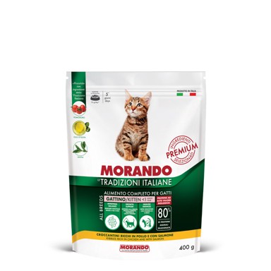 MORANDO Hrana za mačke Tradizioni Cat Kitten piletina i losos, 400 g konzerva
