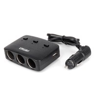 AMIO Razdjelnik utičnica za upaljač USB A s prekidačem i LED indikatorom 70 cm