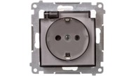 SIMON 54 Premium Schuko utičnica za IP44 verziju sa zatvaračima (modul) 16A, 250V DGSZ1BZ.01/11A, bijela
