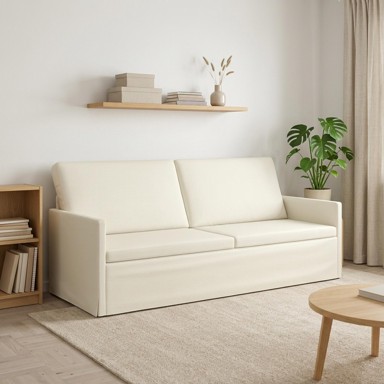 Sofa za 3 osobe 190 x 81 x 82 cm kordura tekstil, krem
