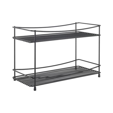 METALTEX Crni dvoetažni stalak za začine Lava