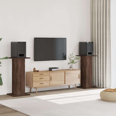 Stalci za zvučnike, 30 x 30 x 95 cm, konstruirano drvo, smeđi hrast, 2 komada