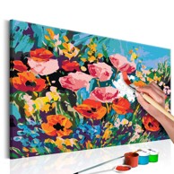 Slika za samostalno slikanje Colourful Meadow Flowers 60x40