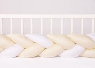 BABYMATEX Zaštita za dječji krevetić, satenska pletenica, 200 cm, žuta
