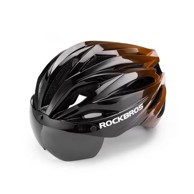 ROCKBROS Biciklistička kaciga s vizirom, UV zaštitne naočale, crno smeđa