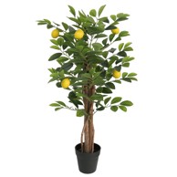 Umjetno stablo limuna s 3 debla, 85 cm, PP, zeleno