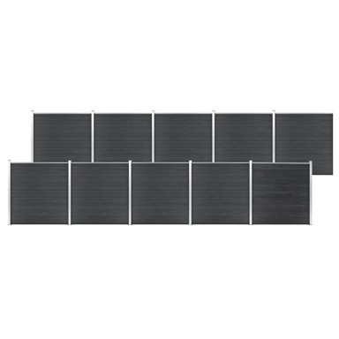 Vrtna ograda WPC 1737 x 186 cm siva