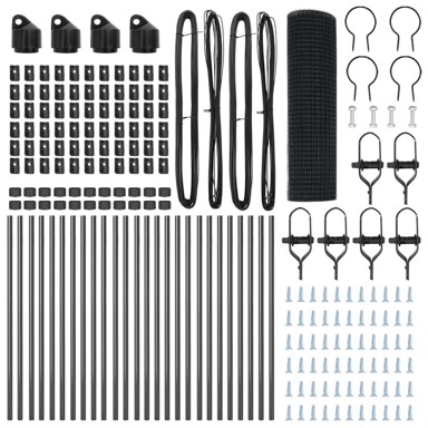 Zavarena žičana ograda s 13 stupova 0.5x50 m čelik siva