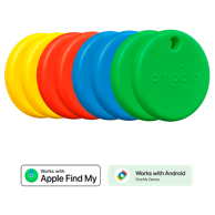 CHIPOLO Bluetooth lokator Pop, crveni/plavi/žuti/zeleni, 8 kom CH062