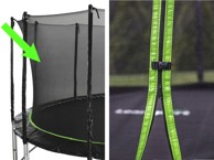 Unutarnja mreža za trampolin, 488cm, zelena