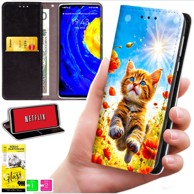BLUEMOON Torbica u obliku novčanika za Oppo Reno 15F / 15F FS - maskica s otiskom + staklo 9H