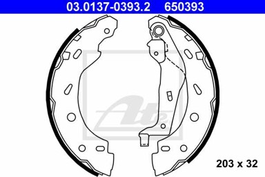 ATE Pakne MERCEDES BENZ 03.0137-0393.2, smart fortwo 04 203×32