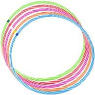 Šareni hula hoop SP0735, 60cm