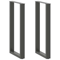 Noge za stolić U-oblika 2 kom antracit 40x(100-101) cm čelik