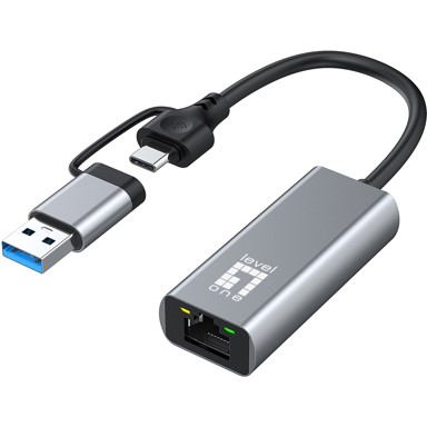 USB-C + USB-A na RJ45 adapter, 10/100/1000/2500
