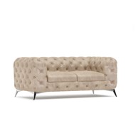 ROPEZ Bež baršunasti sofa 185 cm Chelsea, 185x100x75 cm